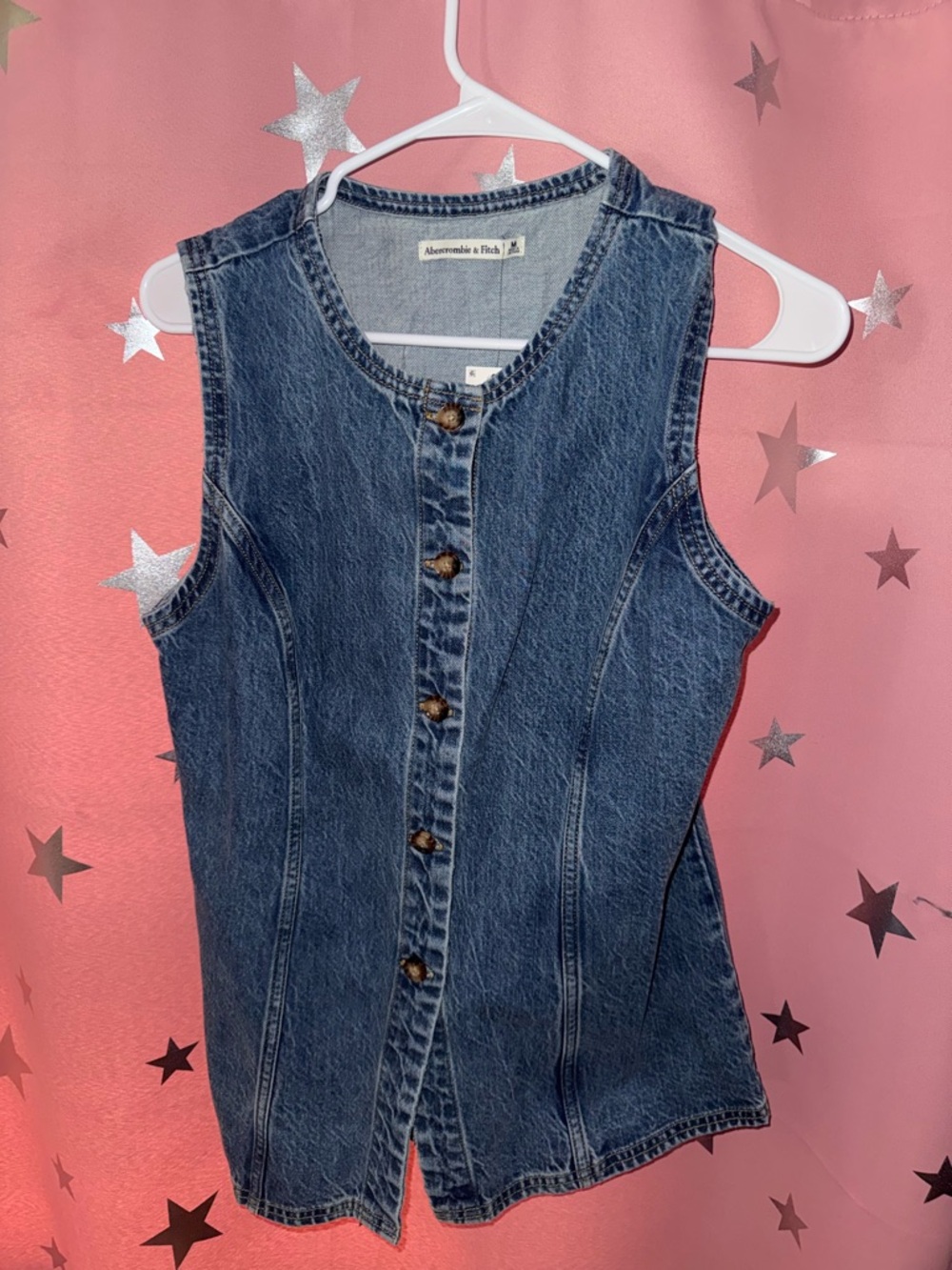 NWT 🏷️ Abercrombie Denim Button Up Vest